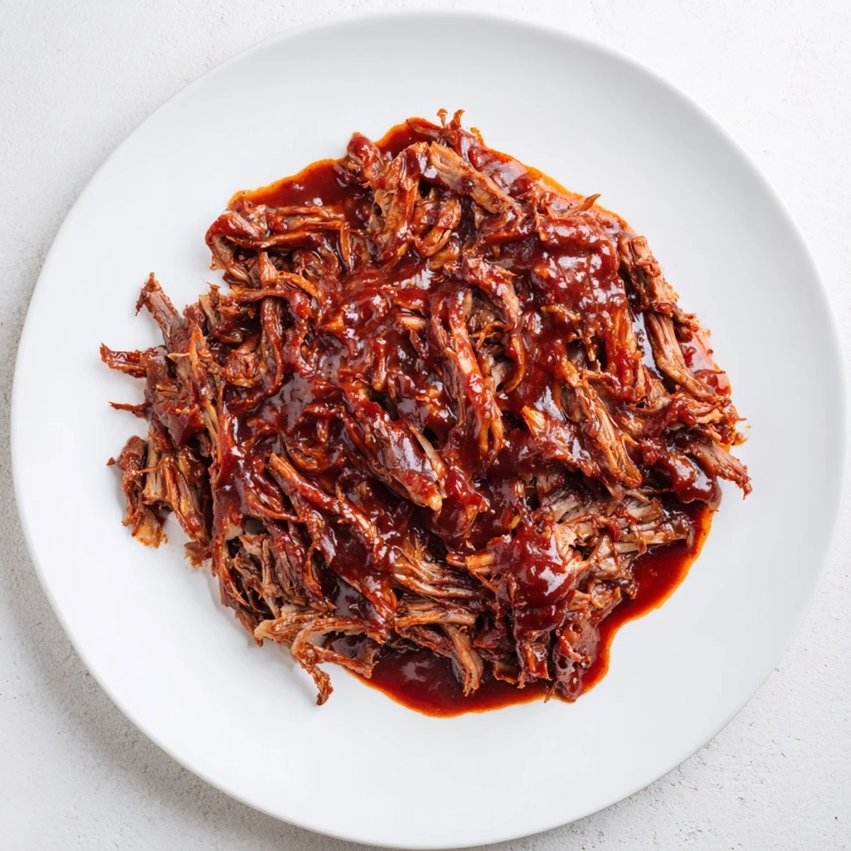 Tender, smoky 5-Ingredient BBQ Pulled Pork ready to be pulled apart with juices glistening, ideal for sliders.