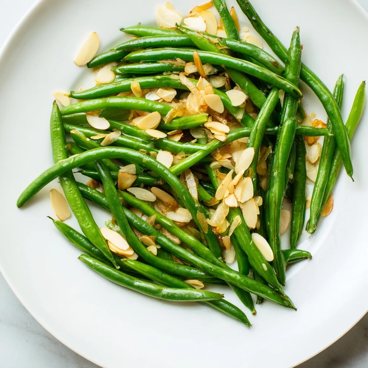 Sautéed Green Beans with Garlic and Almonds: imagine vibrant green beans glistening, tossed with toasted almonds.
