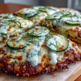 Crispy Pickle Pizza Flatbread, a tangy, cheesy treat ready to be devoured.