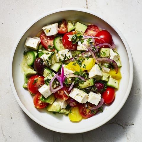 Fresh Cucumber Tomato Avocado Salad