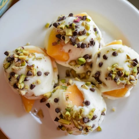 Frozen Peach Yogurt Bites