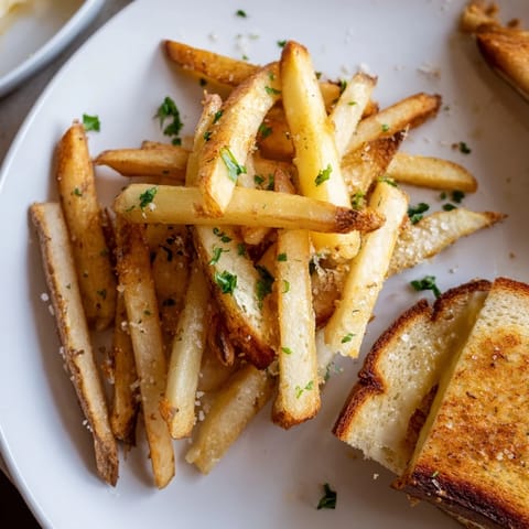 Beef Tallow Fries Grilled Cheese