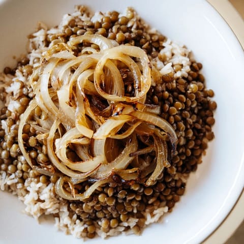 Lebanese Mjadra Lentils Rice