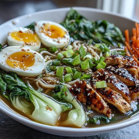 Healthy Miso Chicken Noodle Bowls