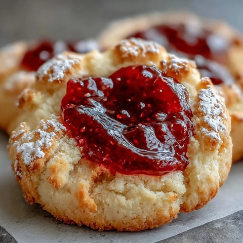Fresh Strawberry Jam Cookies