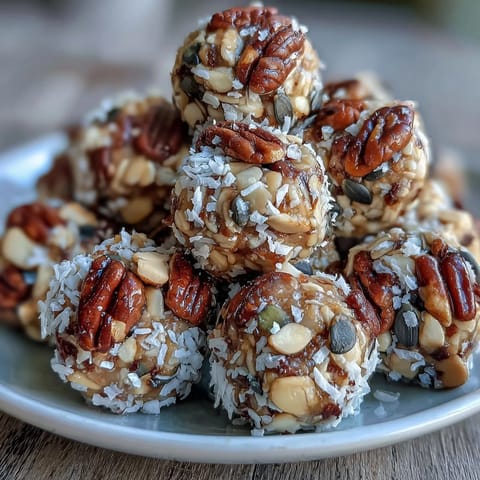 Nut-free energy balls with oats and honey, rolled into bite-sized snacks packed with sunflower seeds and chocolate chips.