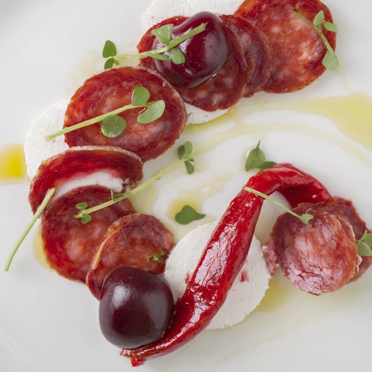 Showcasing the delicious Crimson Tide: a refreshing appetizer with colorful layers and textures.