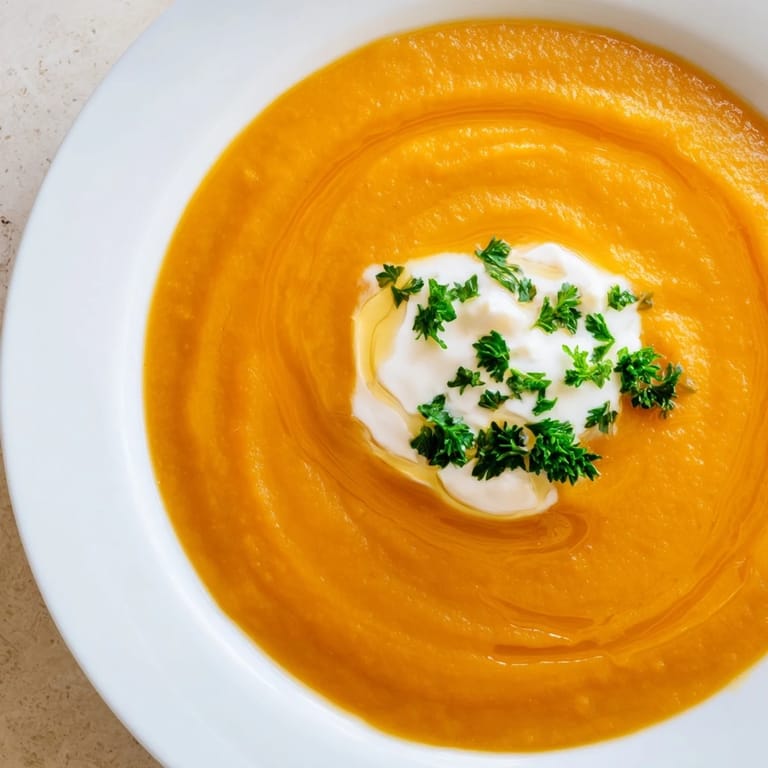 Warm and hearty, this homemade Sweet Maple Carrot Soup is perfect for a cozy dinner.