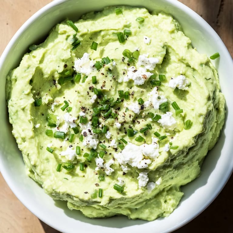 Smooth Avocado Cottage Cheese Dip, the perfect vegetarian appetizer, is blended until ultra-creamy and delicious.