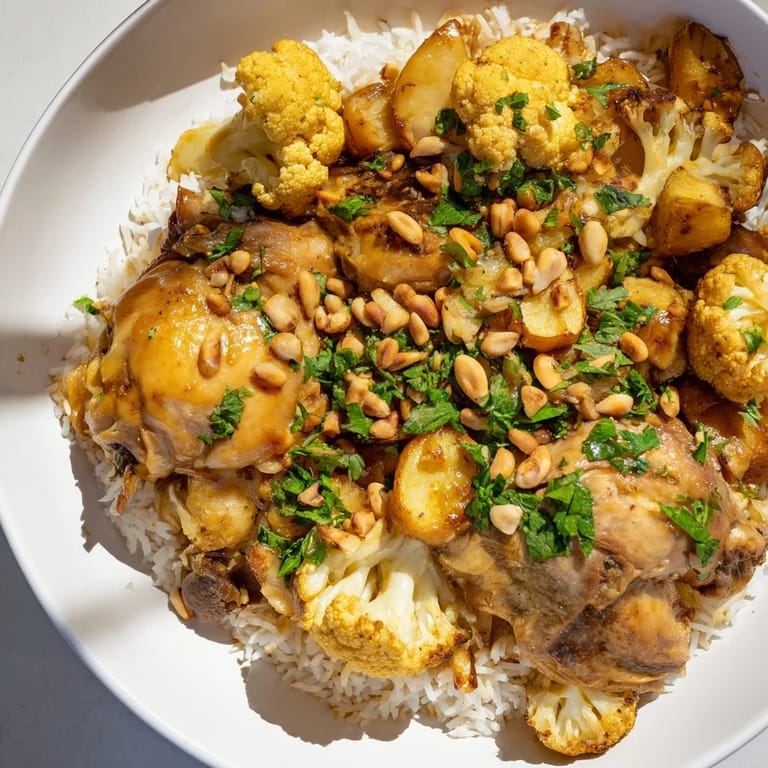 Imagine the aroma: this flavorful Palestinian Maklouba presents a complete, delicious, and layered meal.