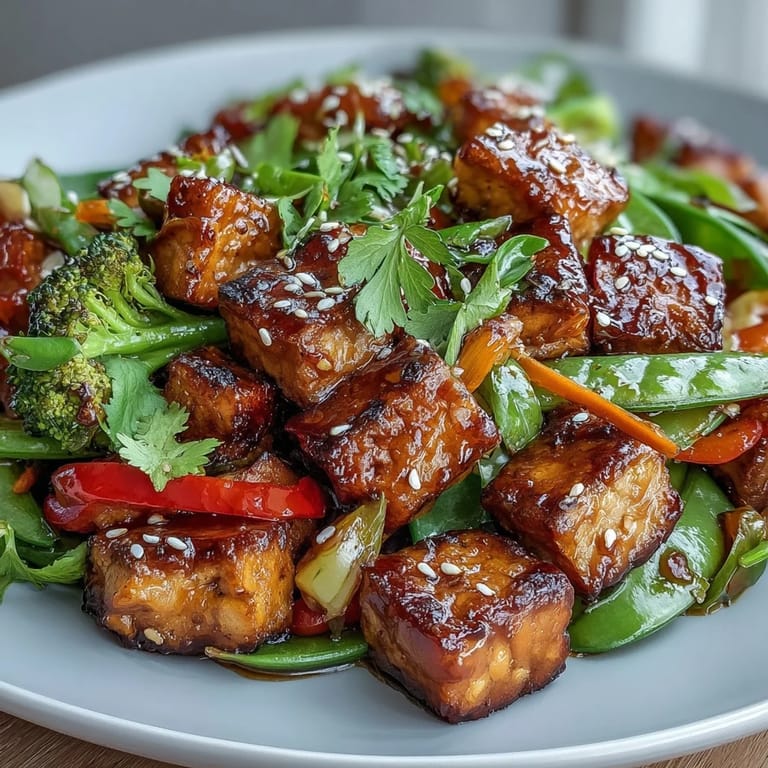 Crispy tempeh and colorful veggies tossed in a flavorful, healthy stir-fry.