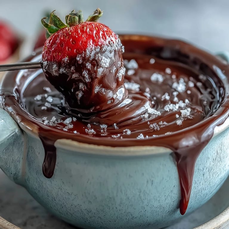 Decadent Boozy Chocolate Fondue flows over cubed pound cake and pretzel sticks, ideal for a festive dessert platter.