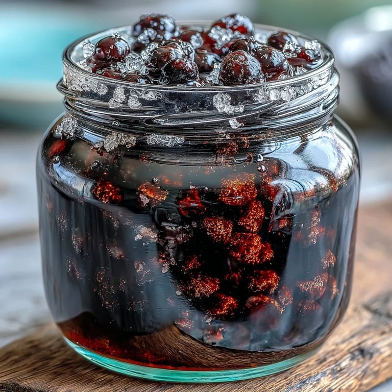 Stunning Easy Blackcurrant Liqueur in a clear bottle, showcasing its rich violet hue, surrounded by ripe berries and rum bottles in soft light.