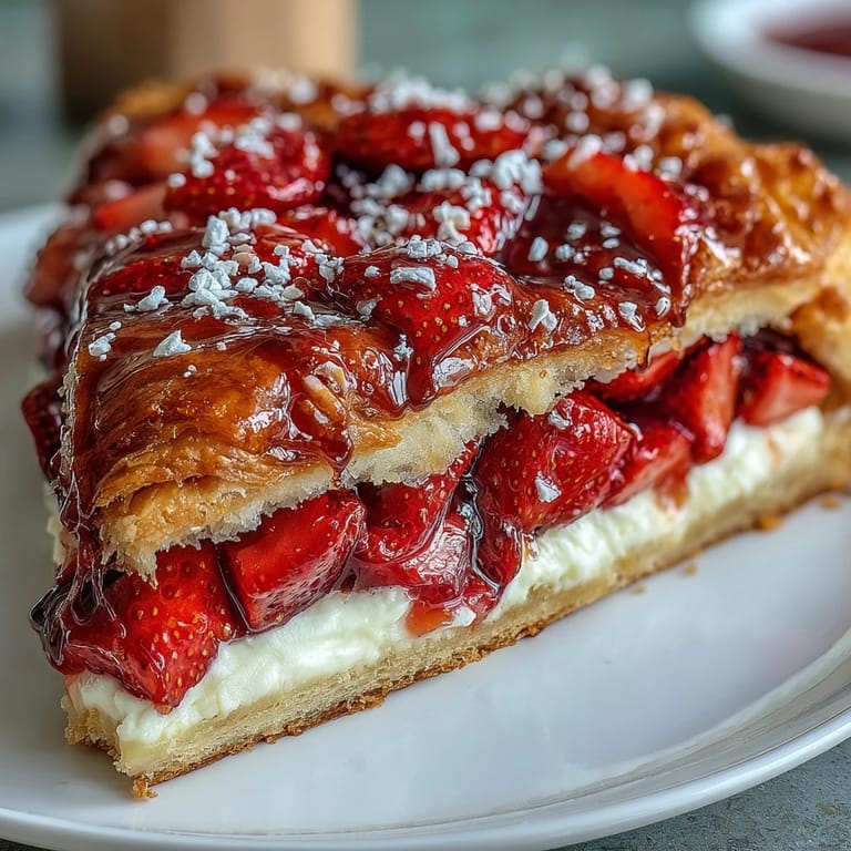 Free-form strawberry frangipane tart with buttery crust, fresh berries, and rich almond cream center.