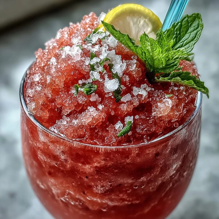 Enjoy this sweet and tart Frozen Strawberry Lemonade Slushie, blended smooth and frosty.