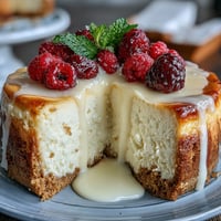 No-Bake Lemon Cheesecake Jars filled with creamy lemon filling and topped with fresh berries and lemon curd.