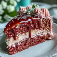 Elegant pink Bridal Shower Rosé Velvet Cake adorned with shimmering gold drip.